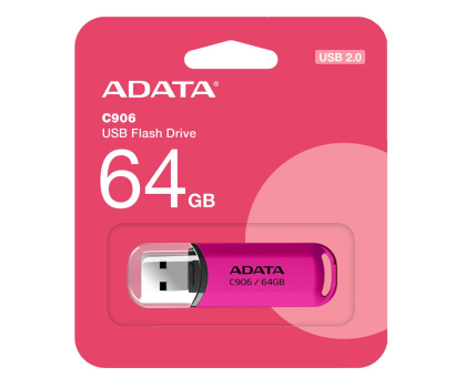 PenDrive ADATA 64GB C906 różowy USB 2.0